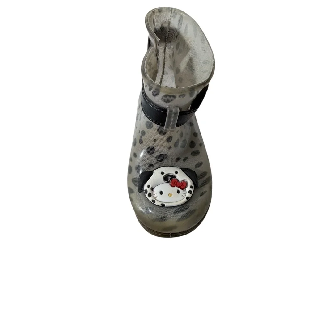 Kidcore Hello Kitty Sanrio Grendene Kids Rain Boots 9 Grey Dalmatian Jelly Shoes